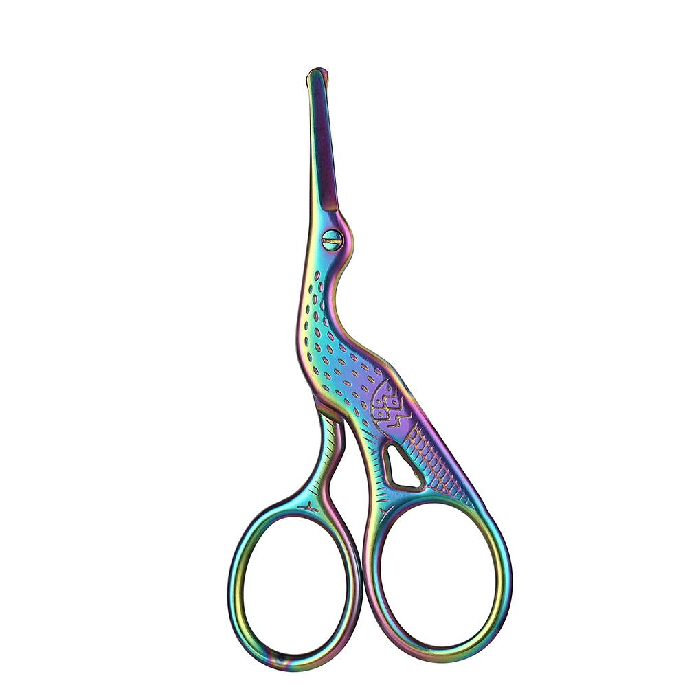 Facial Hair Scissors Rounded Professional Stainless Steel Mustache Nose Hair Beard Eyebrows Eyelashes Trimming Clippers 5