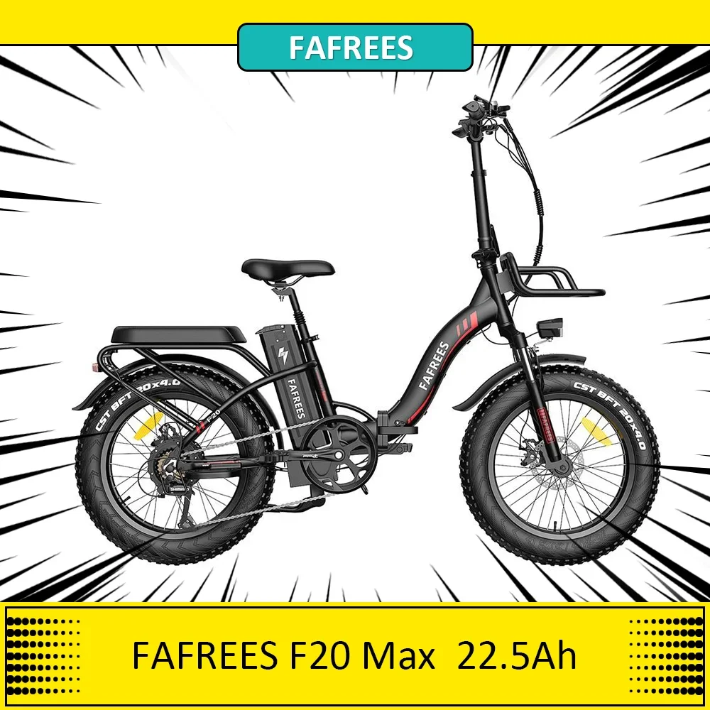 Fafrees F20 Max Bici Elettrica 20*4.0 Grasso Pollici Pneumatico 22.5Ah Batteria 500W 48V Motore 85Km Gamma Telaio Pieghevole E-Bike Con Rimovibile
