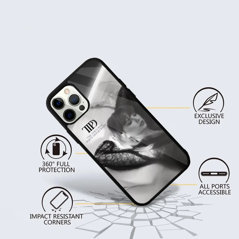 thumbnail image 1 of Funda para teléfono T-TaylorS TTPD S-SwiftS para iPhone 16, 15, 14, 13, 12, 11, Plus, Pro, Max Mini con carga inalámbrica magnética Magsafe, 1 of 5