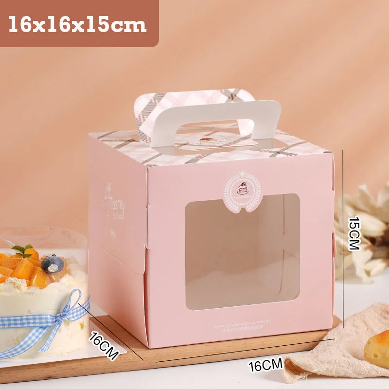 10Pcs Portable Handle Cake Boxes with Clear Window, Cupcake Pastry Cookie Dessert Packa... - SKU PHCB2332 - UGI Packaging