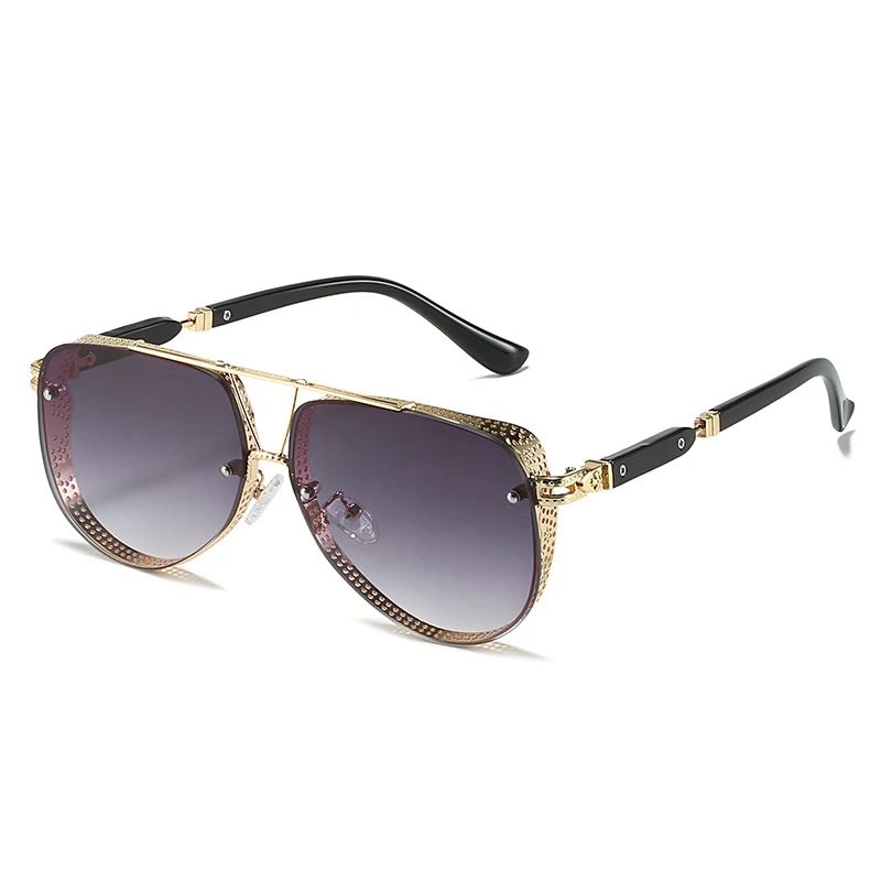 Coulier High Quality Goggle Women Metal Sun Glasses Classic Business Anti Blue Light Shades Leopard Driving Men Sunglasses UV400