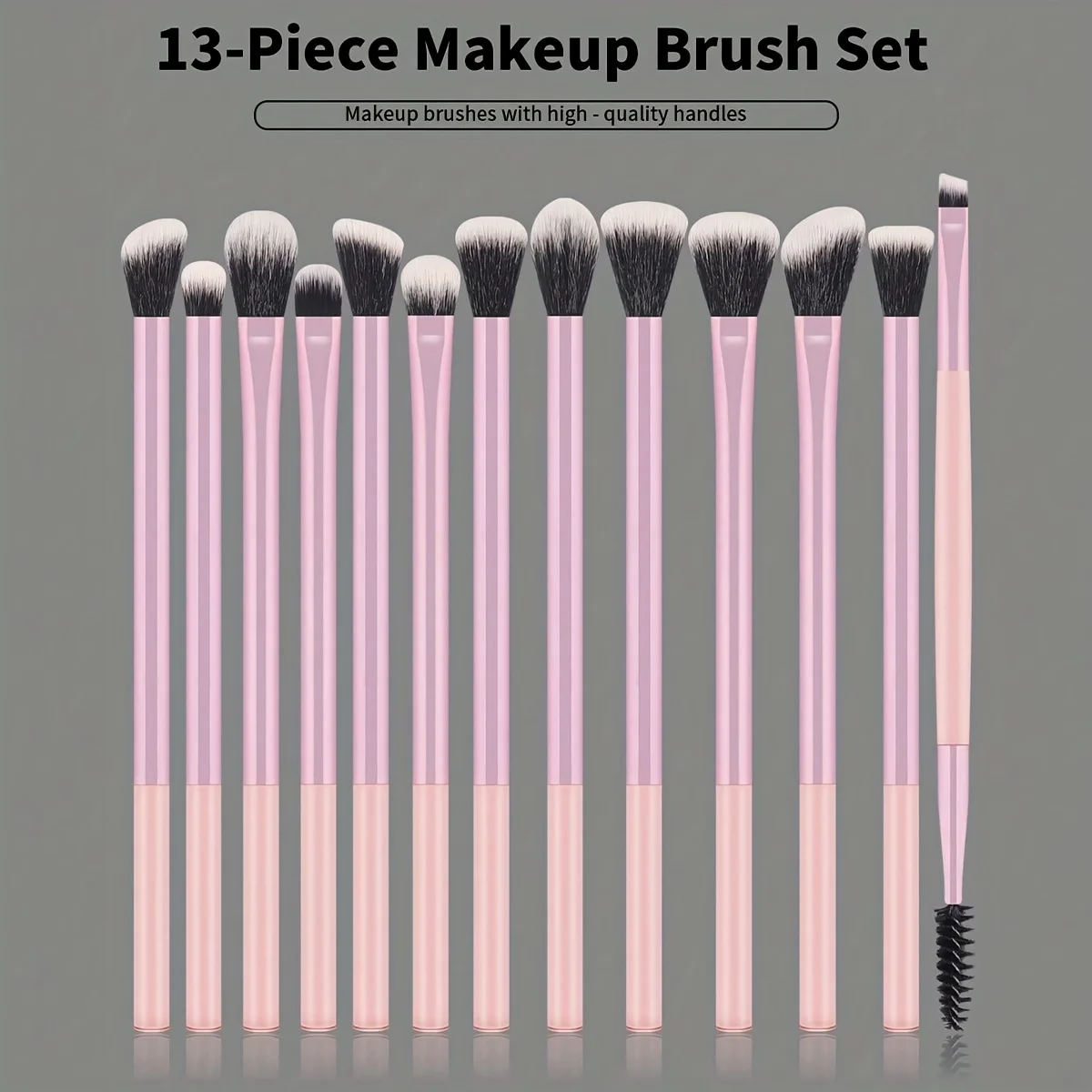 Set di 13 Pennelli Professionali per il Trucco, Morbidi Pennelli per Viso e Occhi per Fondotinta, Correttore, Ombretto, Sfumatura e Illuminazione