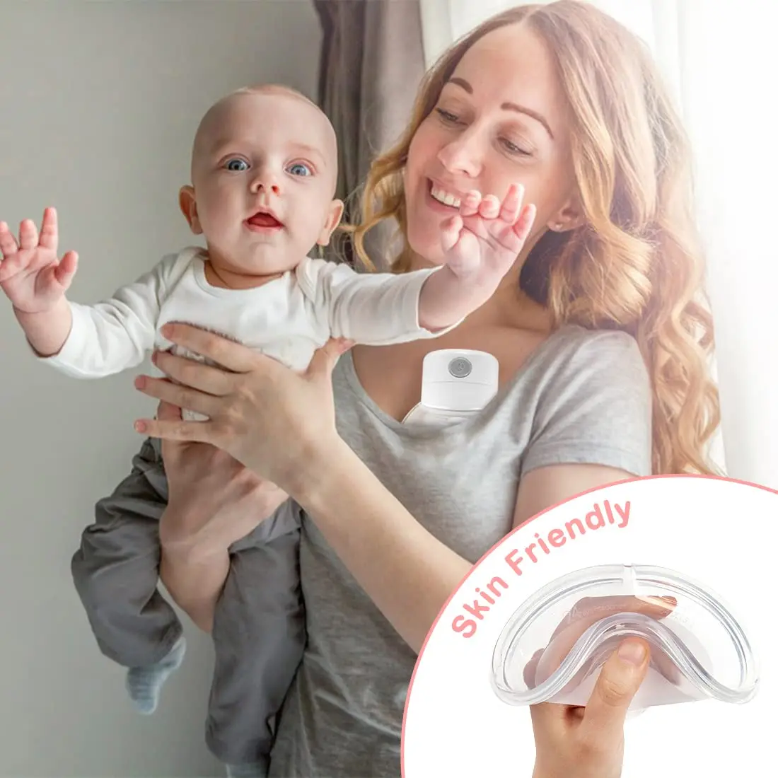 Wearable Electric Breast Pump Portable Hands Free Milk Extractor Collector BPA-free Silicone Breast Collector Wireless