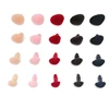 Pink/red/brown Flocking Triangular Safety Plush Toy Nose Soft Washer for DIY Doll Findings Stuffed Animals Velvet Nose 5