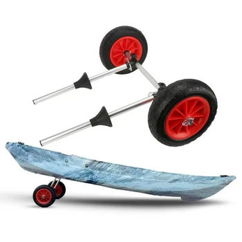 Carrello Portatile per Kayak Pieghevole a Due Ruote, Carrello di Trasporto a Basso Consumo Energetico per Kayak, Canoa, Barca