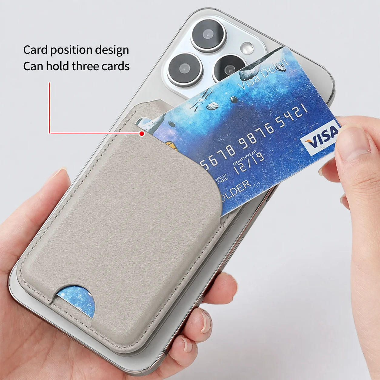 Luxury Leather Magnetic Wallet Case with Detachable Card Holder and Foldable Stand