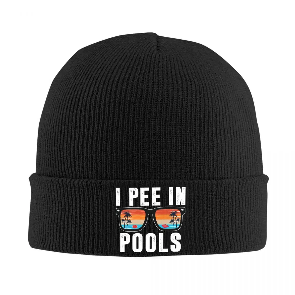 

Summer Swimming I Pee In Pools Beanie Cap Unisex Winter Warm Bonnet Homme Knitting Hats Cool Outdoor Ski Skullies Beanies Caps