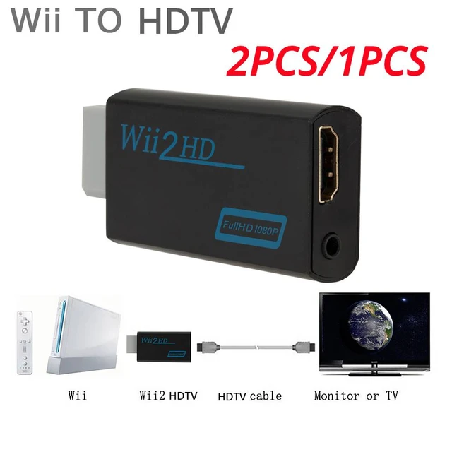 Convertisseur compatible WII vers HDMI, Wii 2, convertisseur compatible HDMI,  audio 3.5mm pour PC, écran de moniteur HDTV, adaptateur Wii vers HDMI -  AliExpress