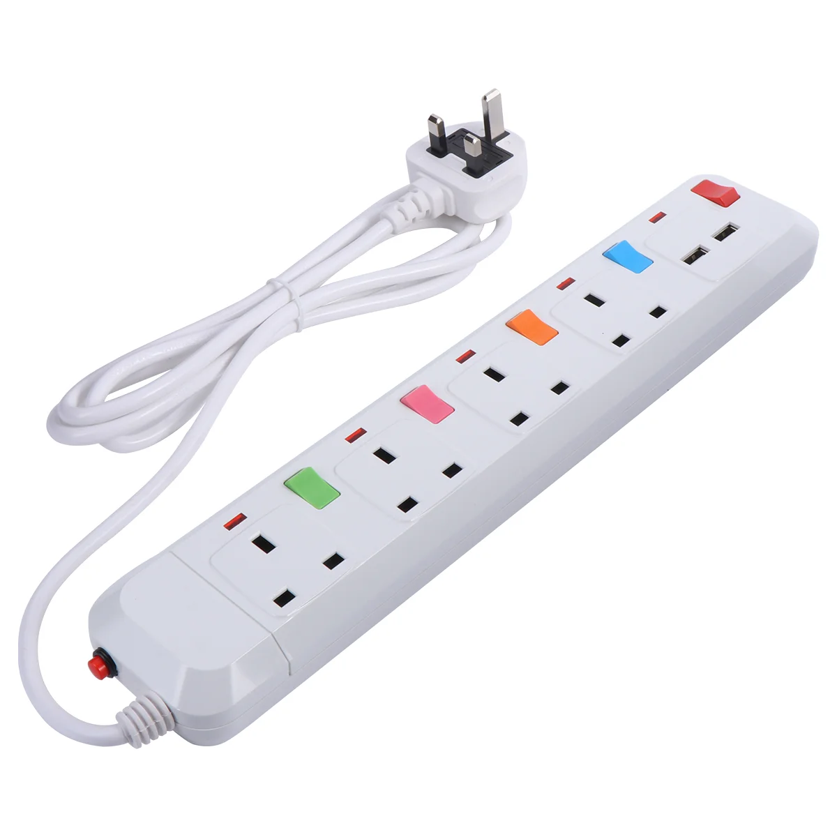 

British Standard Socket Power Board Outlets with Smart Charging Strip USB Surge Protector Overload Protection