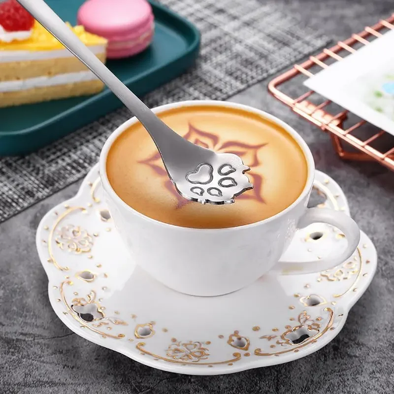 1PC 304 Stainless Steel Spoon Hollow for Ice Cream Coffee Tea Dessert Kitchen Tableware Accessories