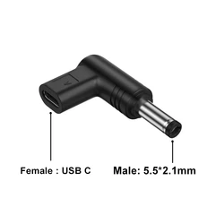 Universal USB - C PD to DC Power Connector Charging Adapter Converter - 5V (DC5.5 - 2.1mm)