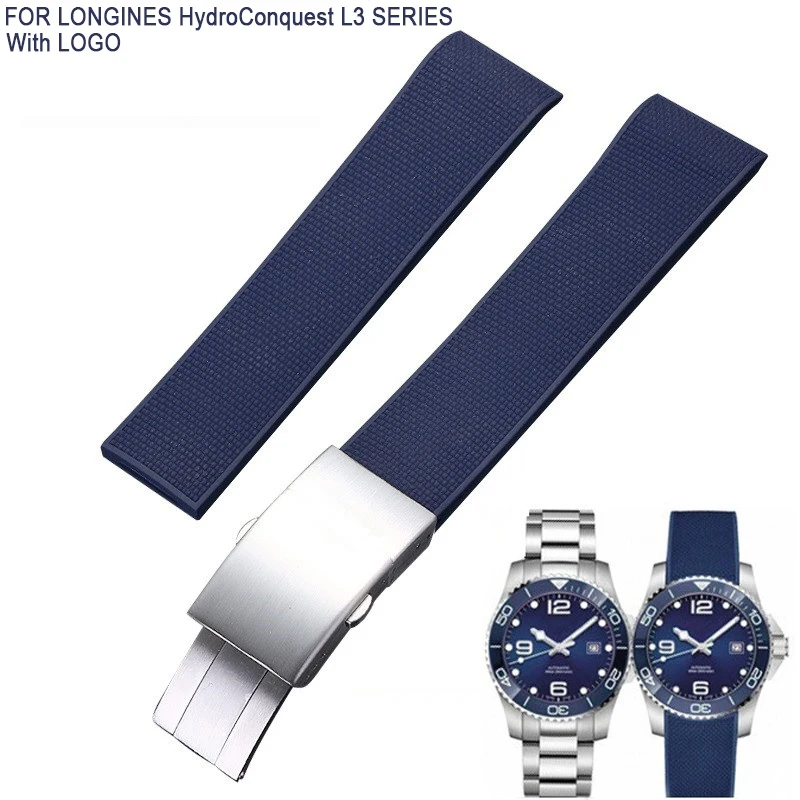 Rubber Watchbands For Longines Conquest 