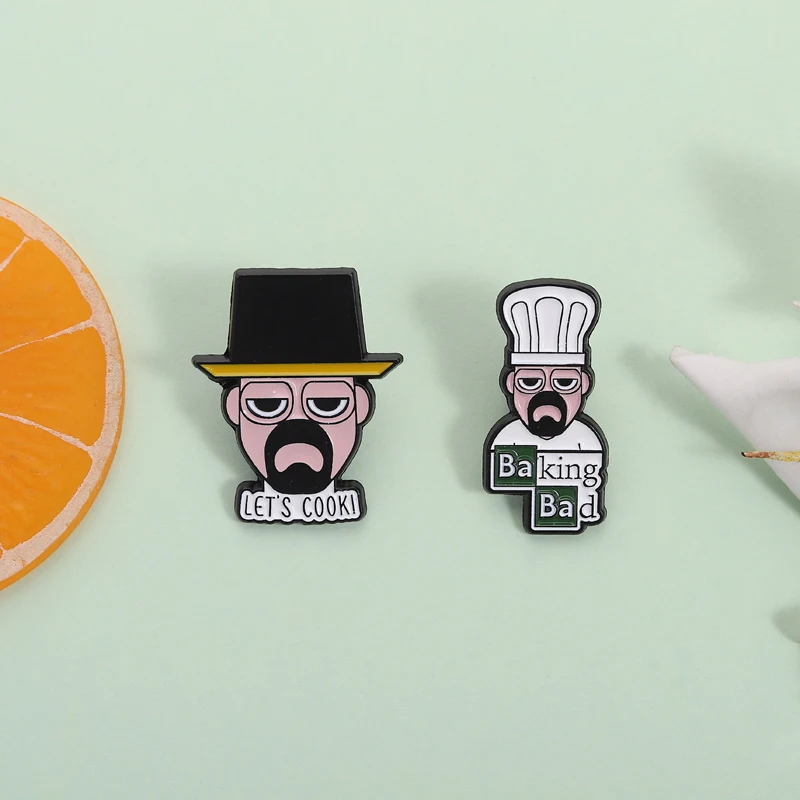 Crime Film Roles Emaille Pins Custom LET'S COOK Broschen Revers Abzeichen Kleidung Lustiger Schmuck Geschenk für Freunde – Detail 7