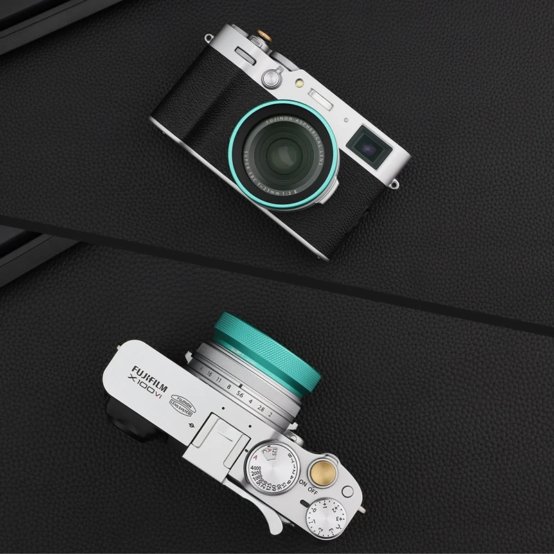 Haoge LUV-X54B metall linsen haube mit mc uv multi coated ultraviolett linsen filter für fujifilm fuji x100vi x100v kamera schwarz – Detail 13