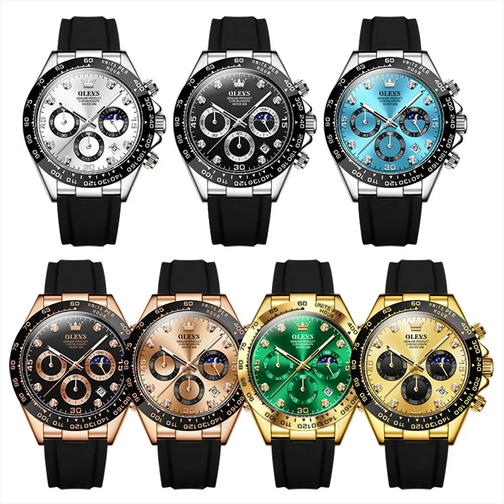 Luxury Quartz Waterproof Luminous Chronograph Sport Watch