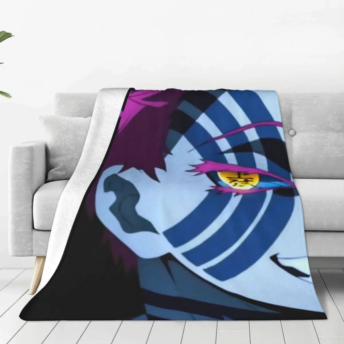 

Akaza Demon Slayer Blankets Warm Flannel Kimetsu No Yaiba Throw Blanket for Bed Couch Bedspread