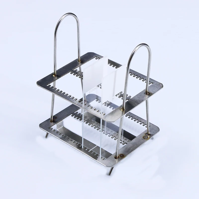 Glas Färben Rack Regal Klammern Mikroskop Rutsche Färben Edelstahl 26/30/40/60 Positionen Experimentelle Lehrmittel 1Pcs – Detail 11