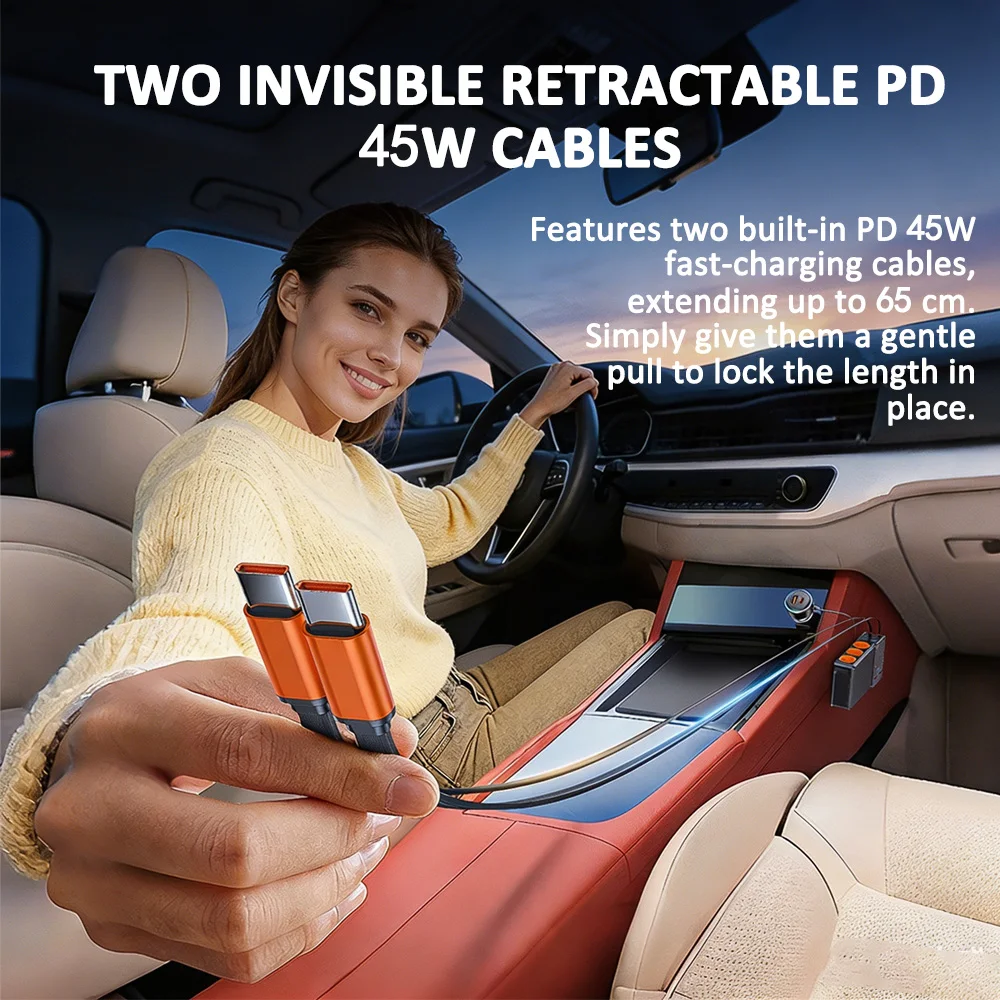 11 in 1 시거잭 분배기 289w12v/24v 차량용 충전 어댑터 PD/QC 3.0 충전 3구 DC 시거잭 분배기