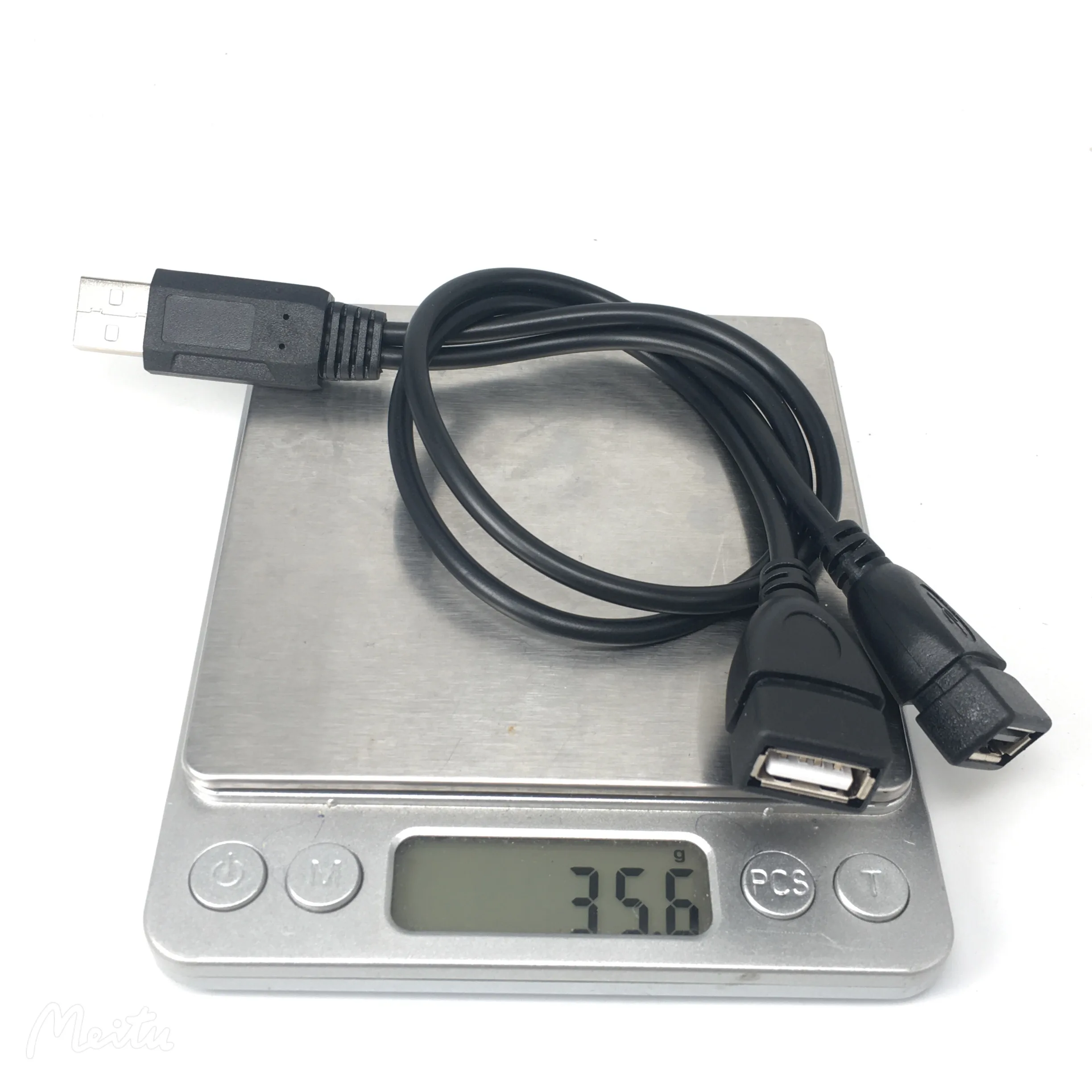 Özelleştirmek 2 in 1 USB2.0 A erkek kadın Jack Y Splitter Hub güç kordon adaptör