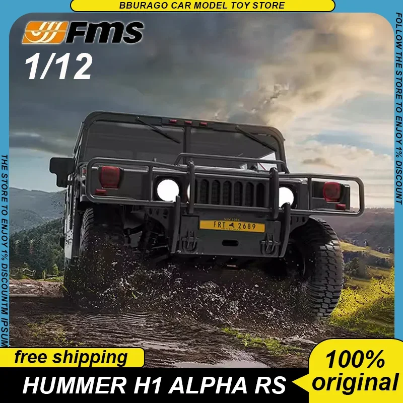 

Fms 1/12 автомобильный Hummer H1 Alpha Rs Rtr Радиоуправляемый внедорожник Радиоуправляемый автомобиль дистанционное управление пультом дистанционного управления автомобильный Грузовик игрушки автомобиль подарок