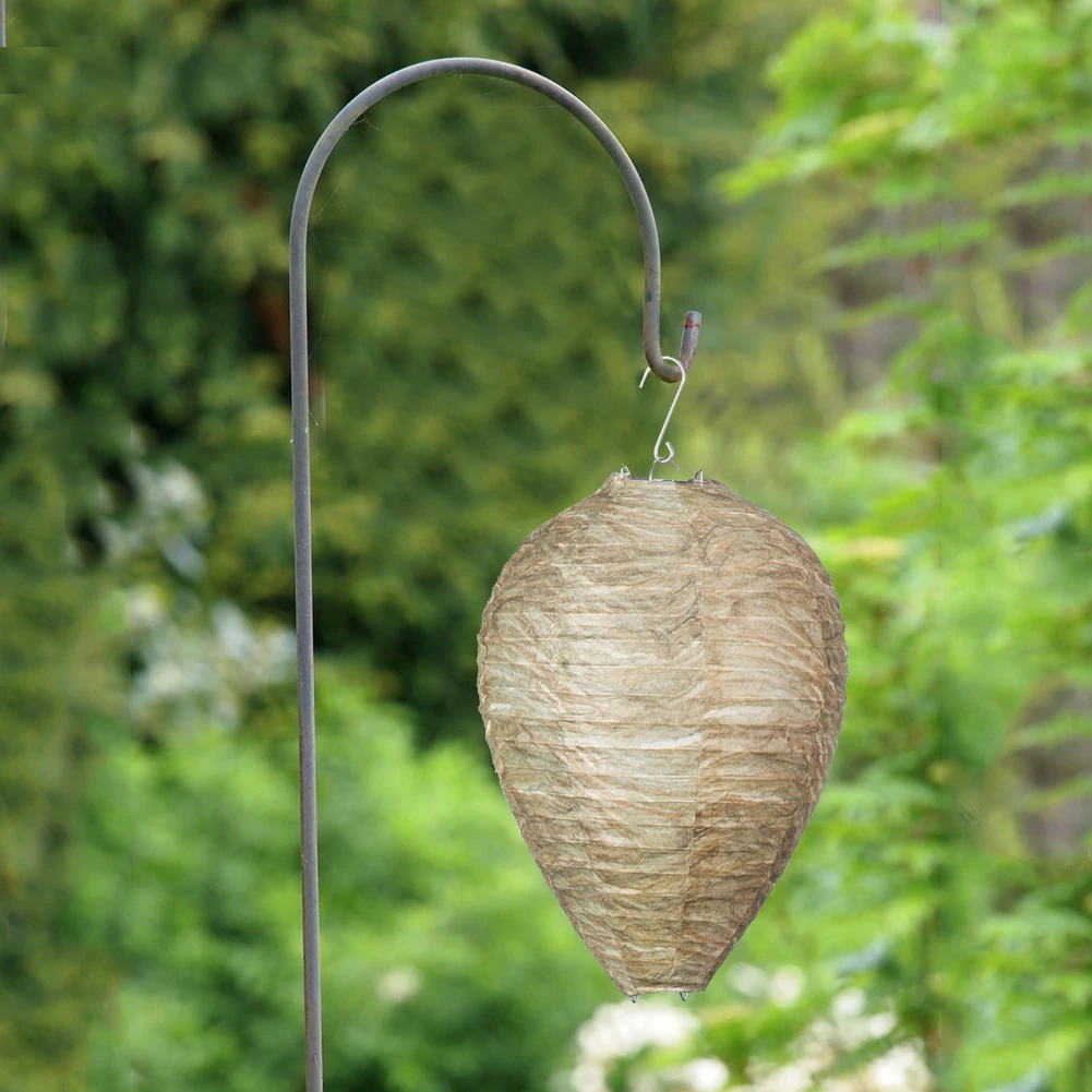 5-1PC Hanging Wasp Nest Decoy Outdoor Waterproof Fake Wasp Nest Decoy Hornets Insects Paper Drive Beehive Lantern
