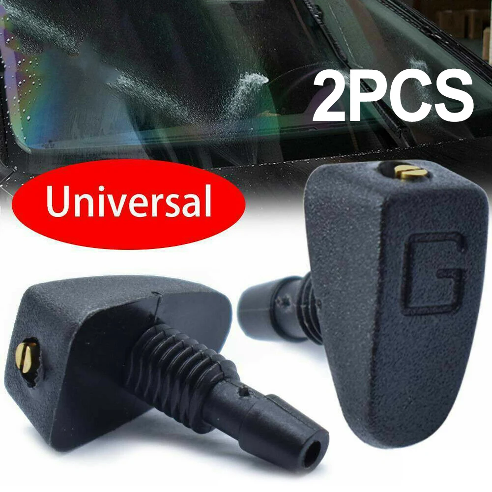 

2Pcs Universal Car Front Windshield Windscreen Wiper Safe And Durable Nozzle Washer Jet Nozzles Auto Windscreen Wipers