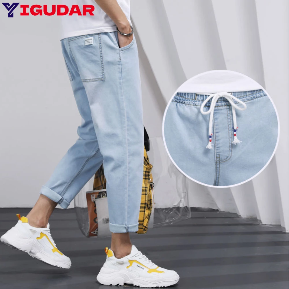 

ZN Men Jeans Male Trousers Simple Design High Quality Cozy All-match Students Daily Casual Korean Fashion pants men trousers