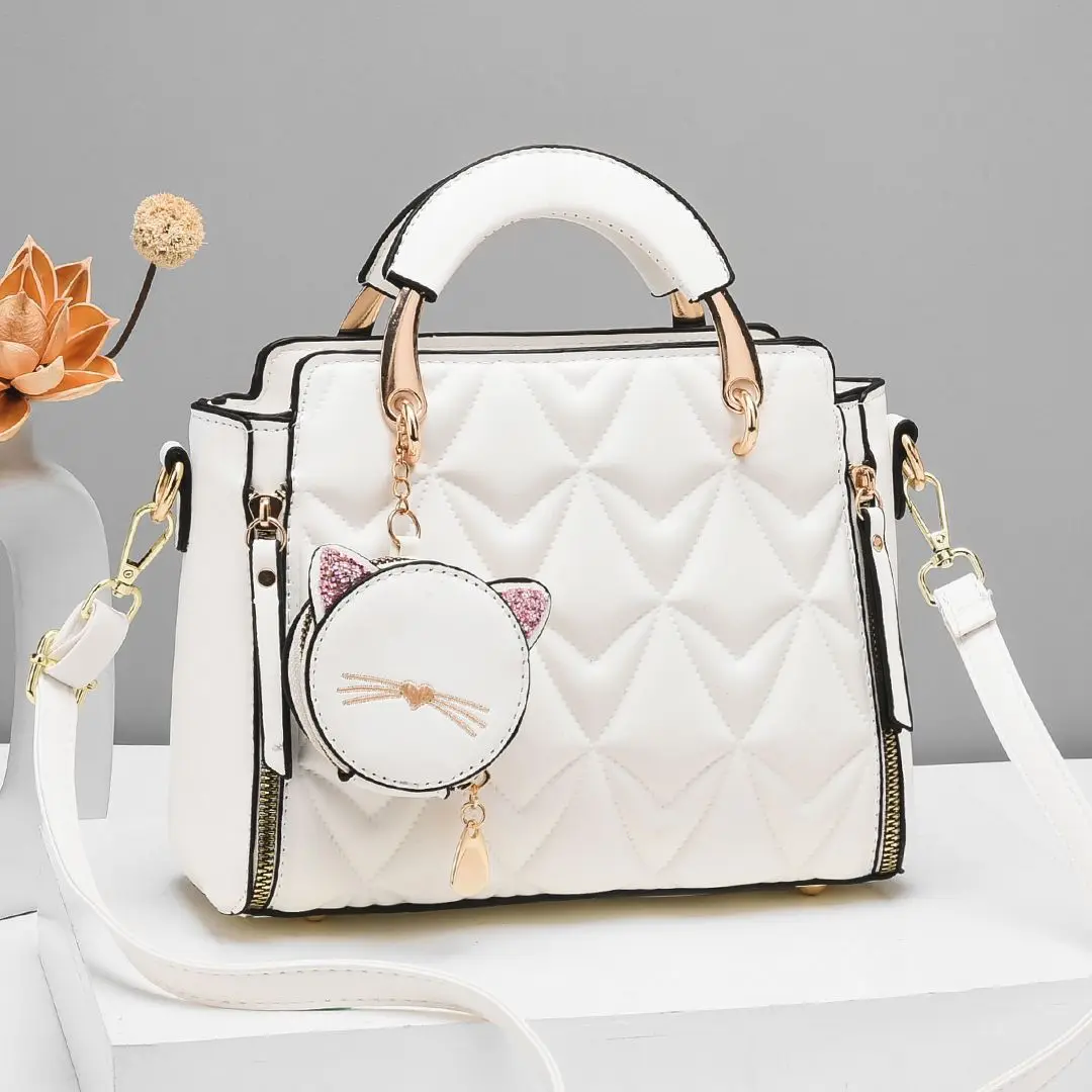 

Women's handbag 2023 new embroidered PU leather fashion versatile one-shoulder diagonal cross small square bag