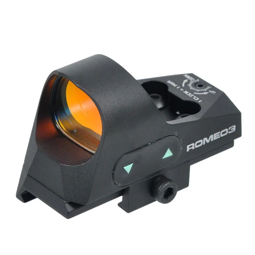 

Tactical ROMEO3 1x25mm 3 MOA Mini Red Dot Reflex Sight with Riser 20mm QD Picatinny Rail Mount for Rifle AR15 M4 Riflescope