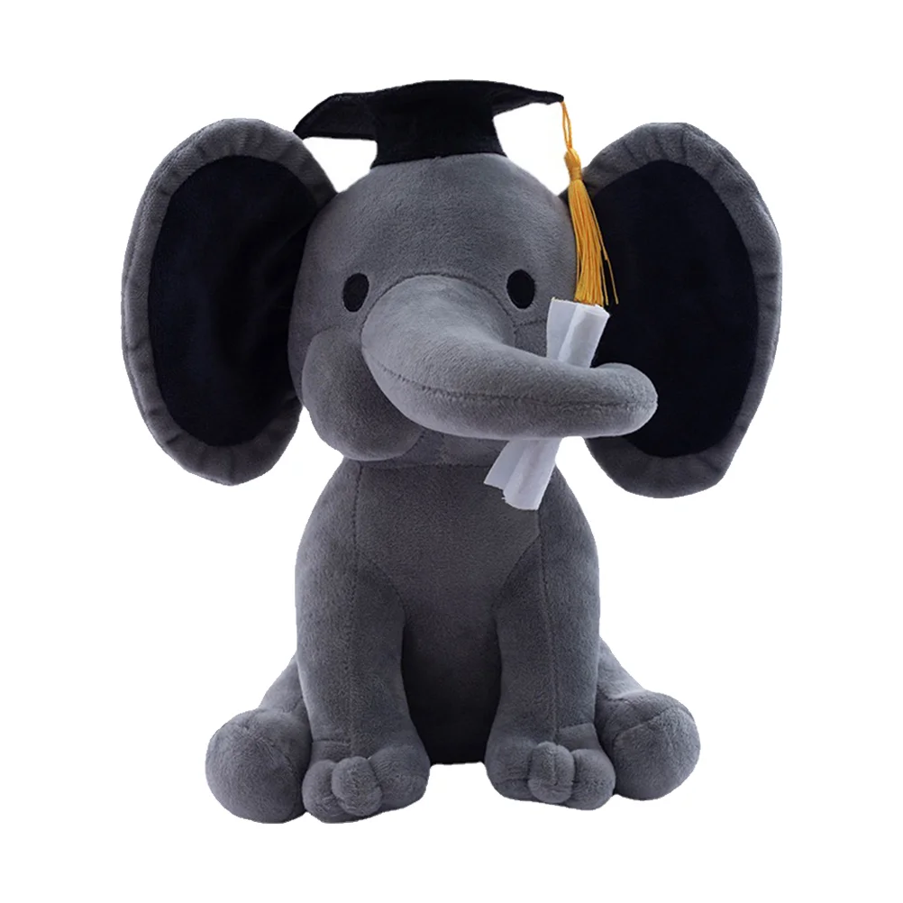 

1pc Lovely Elephant To Plushie Gift Graduation Gift Desktop Decor