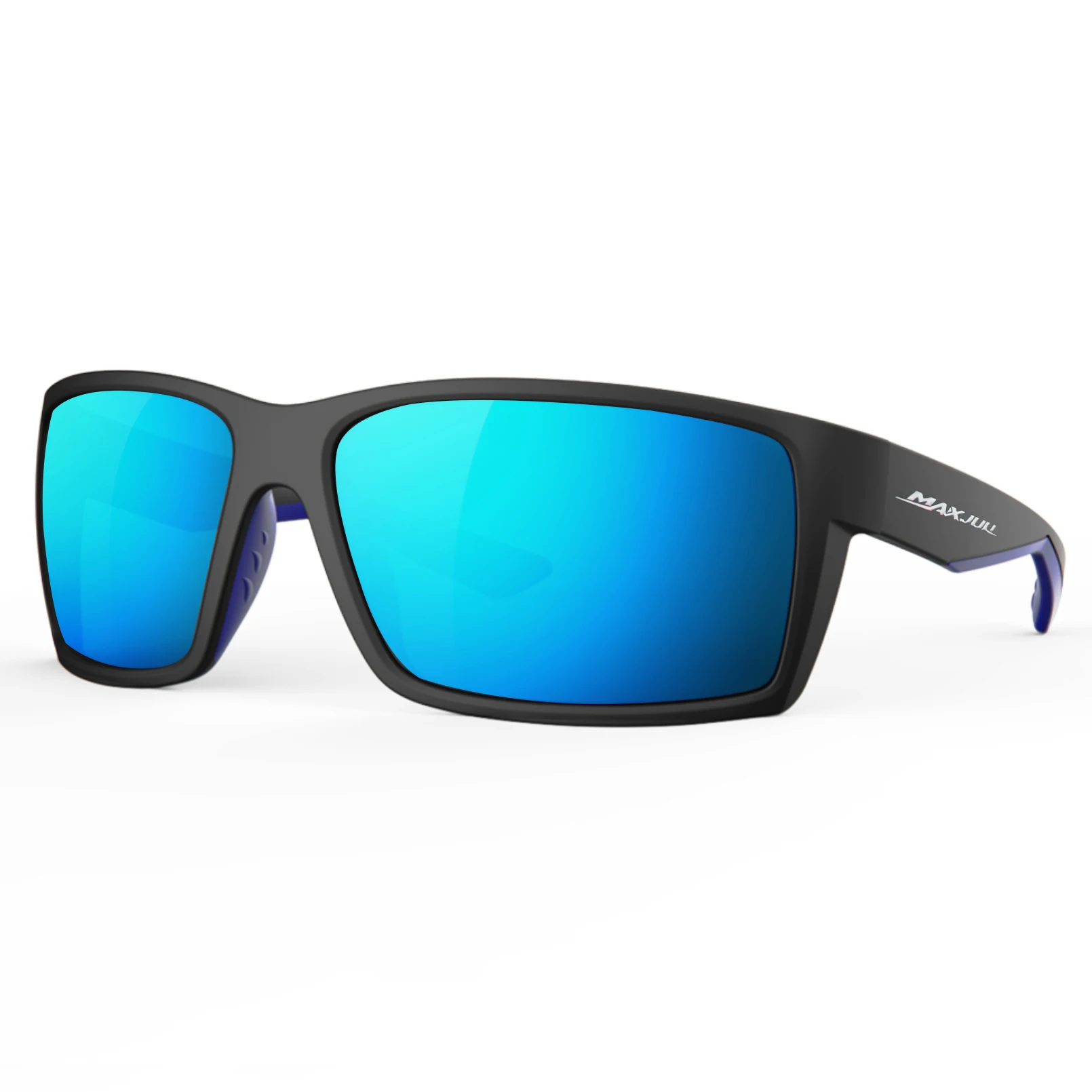 MAXJULI Lunettes de Soleil Polarisées Rectangulaires Extérieures pour Hommes Femmes, Lunettes de Soleil de Sport, Conduite, Pêche, Lunettes de Cyclisme 8122_voghion.com