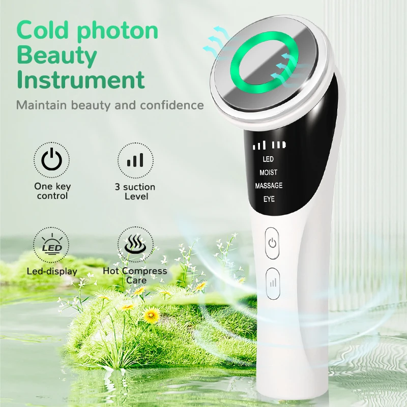 4 in 1 EMS Facial Massager LED Light Photon Vibration Skin Tightening Face Lifting Anti Wrinkle Eye Beauty Device Skin Care Tool