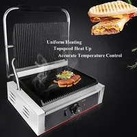 Electric Stripe Grill Commercial Multibaker Sandwich Maker Hot Plate Electric Waffle Maker Steak Making Machine Bread Device 2