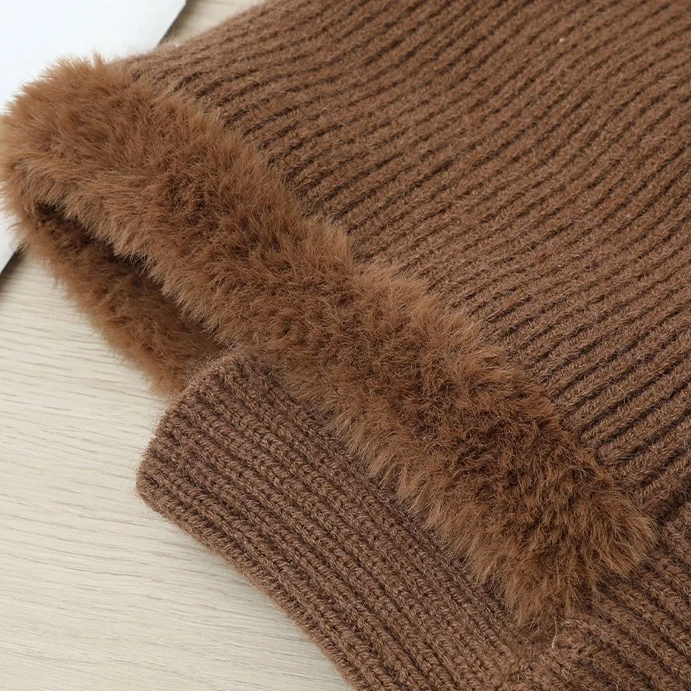 New Windproof Pullover Hat Cold Proof Velvet Lined Face Mask Keep Warm Cycling Hats Winter