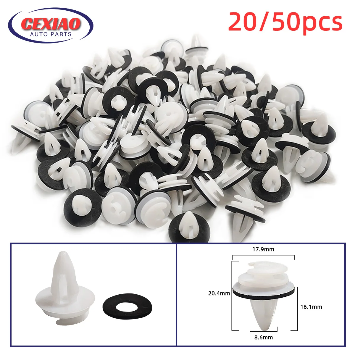 Lot De 50 Clips De Garniture Pour BMW E34, E36, E38, E39, E46, M3, M5, Z3, X5 - Blanc, Neufs