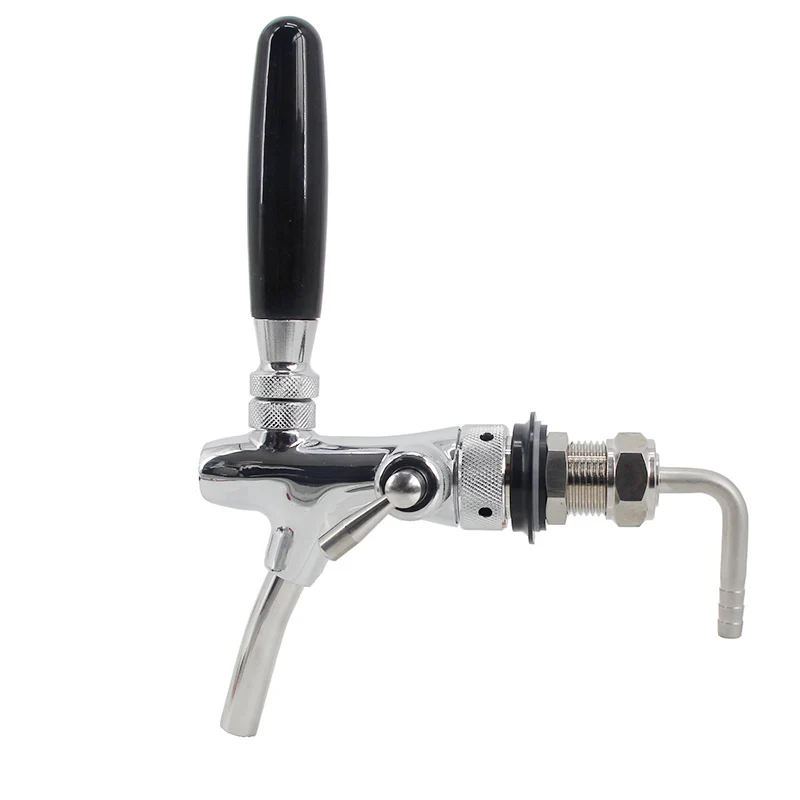 Standard European Beer Flow Control Faucet with 50mm Shank & 8mm Elbow Tailpiece G5/8