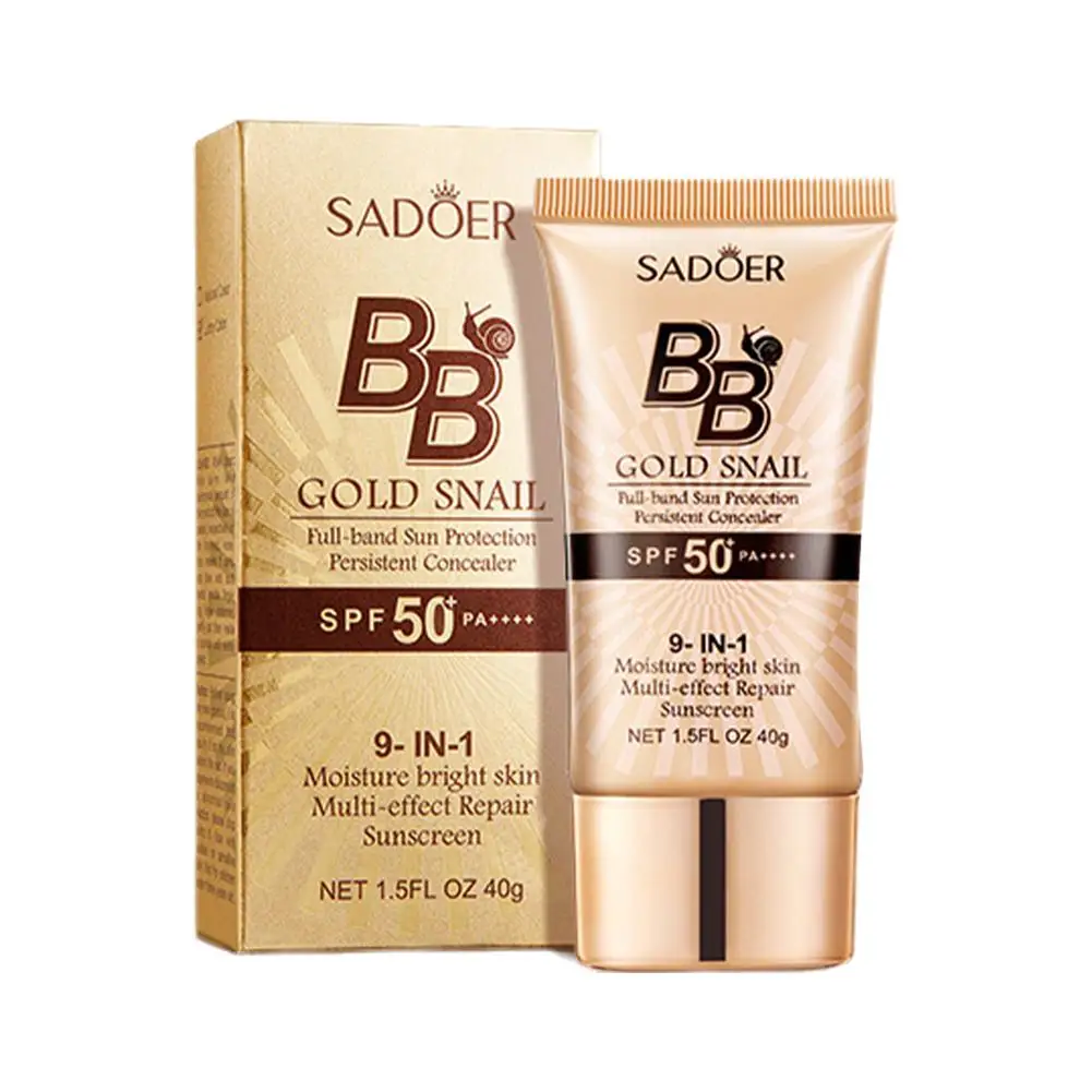 Gold Snail Sunscreen Cream Protector Facial Sun Block SPF50 BB Cream Isolation Lotion Concealer Facial Moisturizer 4