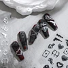 1 Sheet 5D Realistic Relief Sexy Night Life Gun Poker at Lane End Neon Area Adhesive Nail Art Stickers Decals Manicure Charms 1