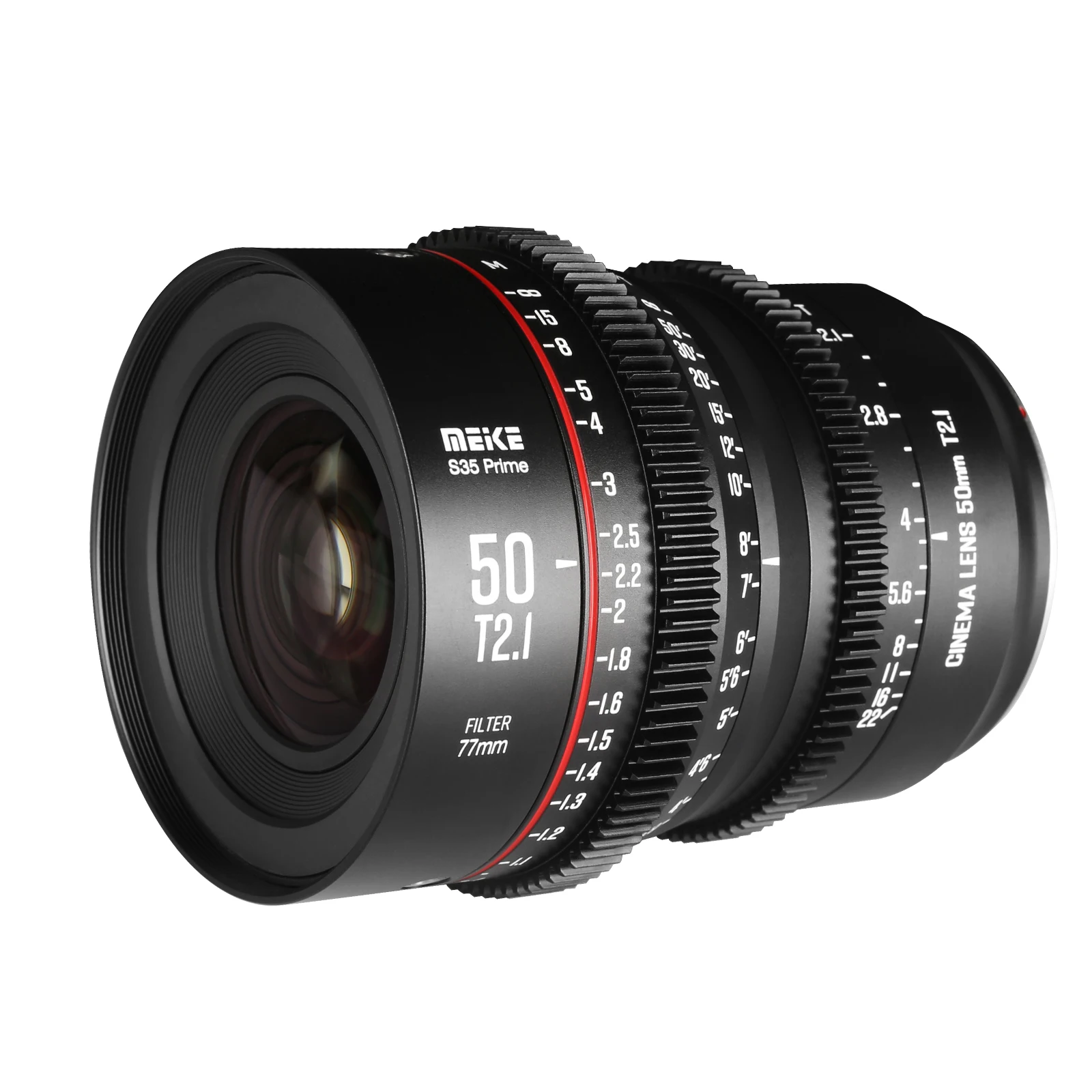 Meike Prime 50Mm T2.1 Cine Lens Super 35 Frame Cinema Sistemi Di Telecamere Per Fotocamere Canon Per Pl/Ef-Mount Z Cam S6 Sony Fs5Ii