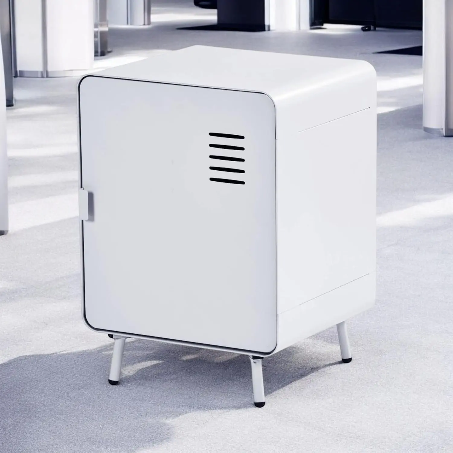 Industrial Metal File Cabinet with Ventilated Door & Shelf, Compact Storage for Home Office, Printer Stand - Blue Haze