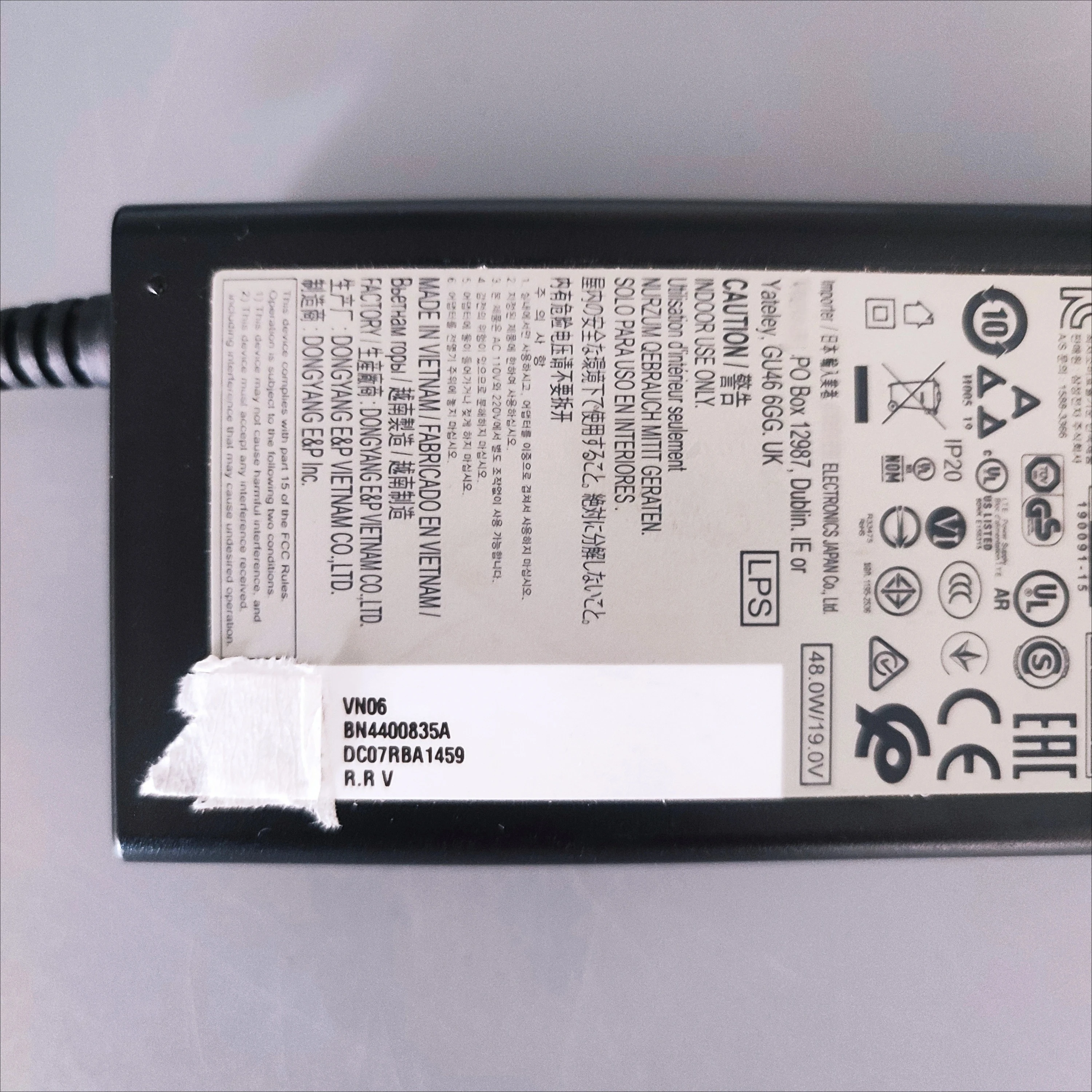 AC DC 어댑터 케이블 충전기, A4819_FDY 19V 2.53A 48W BN44-00835A UA32J4088A UN32J400D UN32J4000A
