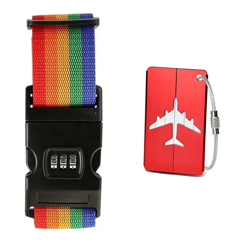 Enhanced Travel Suitcase Security Straps - Durable Adjustable Elastic Luggage Belts