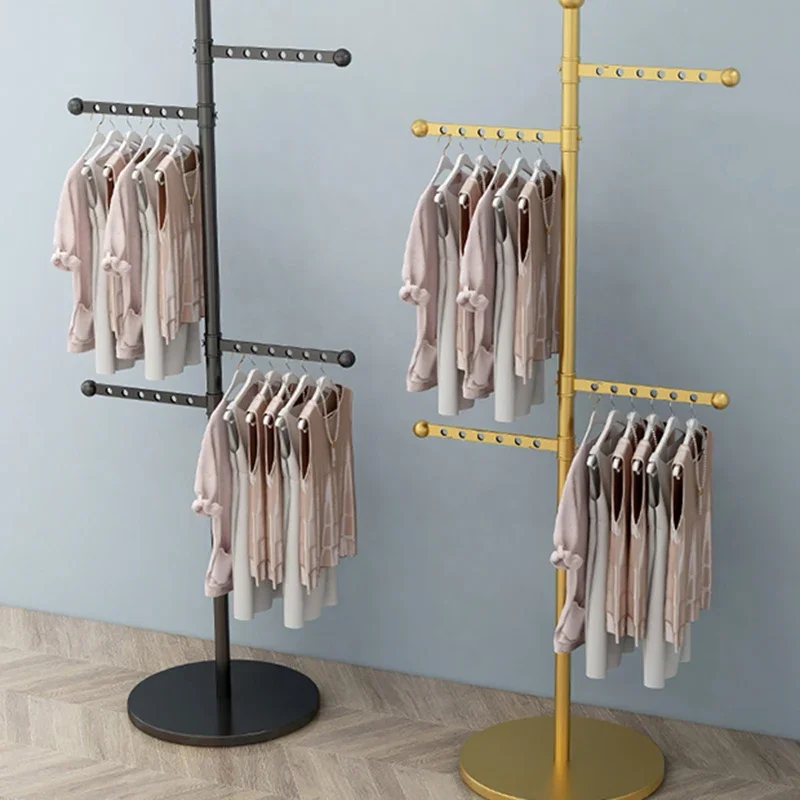 Bathroom Girls Aesthetic Clothes Rack Boutique Pole Jacket Gold Minimalist Coat Hanger Stand Hat Kledingrek Hallway Furniture