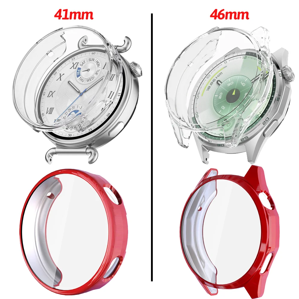 Soft TPU Protective Case with Anti-Scratch Screen Protector for Smartwatch Accessories