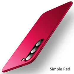 Ultra Slim Matte Hard Case - Lightweight Protective Cover for Galaxy S23 FE (Simple Red)