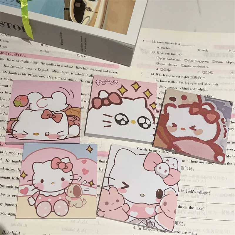 

24 шт./партия Sanrio Kawaii Cat Memo Pad Sticky Notes Канцтовары этикетка блокнот планировщик стикер канцелярские принадлежности