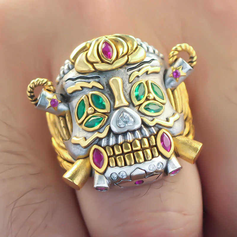 Skull Lucky Ring Movie Peripheral Sterling Silver Ring For Men