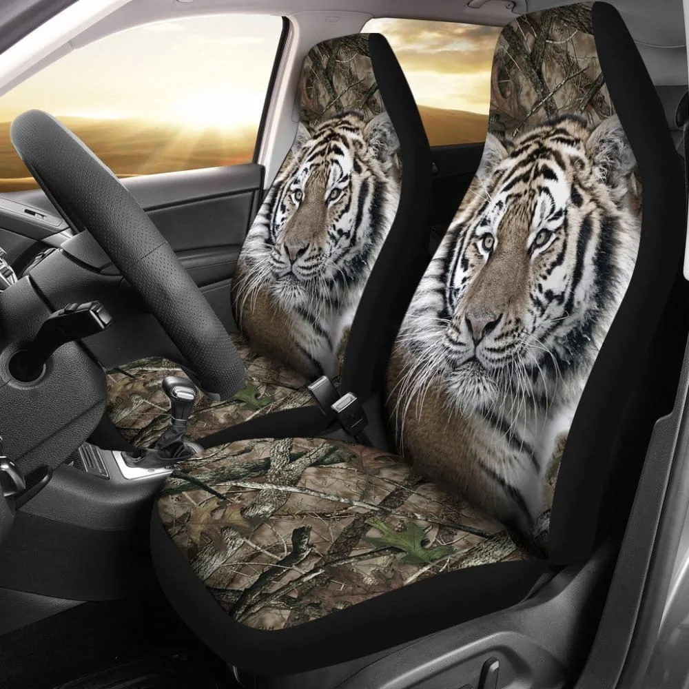  Divertido juego de 2 fundas de asiento de coche personalizadas para  asientos delanteros, funda protectora de asiento universal elástica para  interior de automóvil : Automotriz