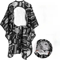 Haircut Tool pattern Capes Cutting Waterproof Non Sticky Hair Cloth Hairdressing Haircut capeswith See-Through Window Cape 1