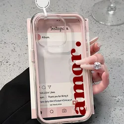Creative Amor Clear Phone Case - Sleek and Protective Design - Galaxy S26 Edge (FE - T1877)